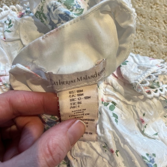 Catherine Malandrino Spring Flutter Sleeve Floral Cotton Dress 18 months - Picture 7 of 8